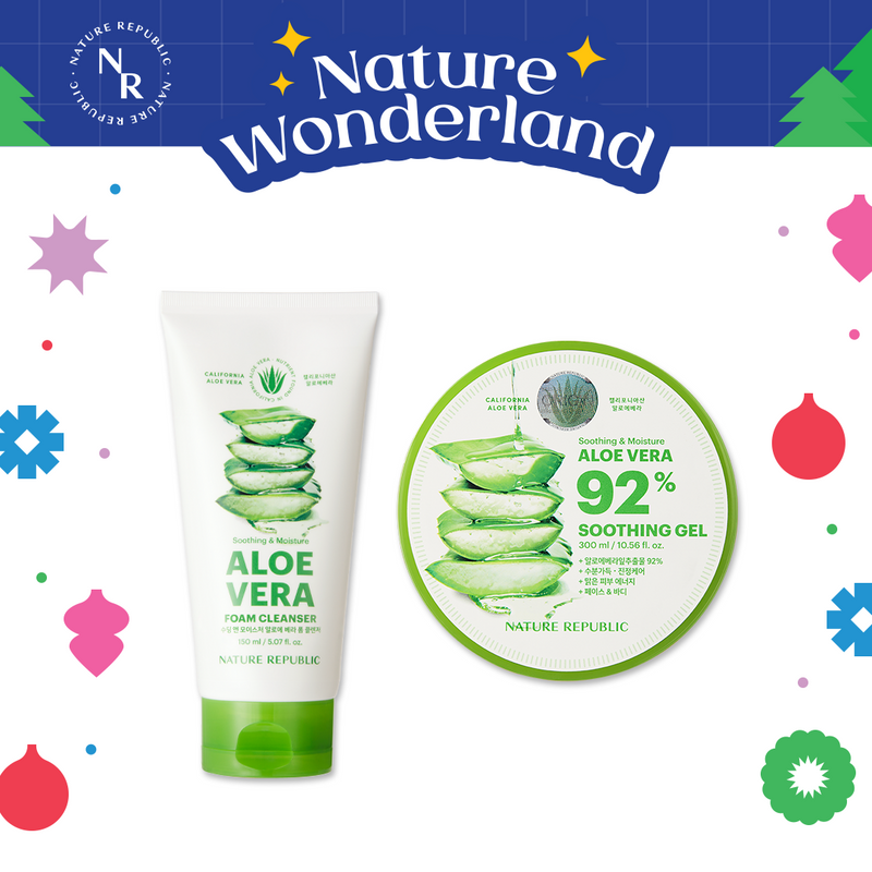 [CHRISTMAS BUNDLE] - SOOTHING & MOISTURE ALOE GEL TUB + FOAM CLEANSER
