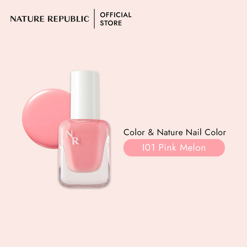 COLOR & NATURE NAIL COLOR I01 PINK MELON