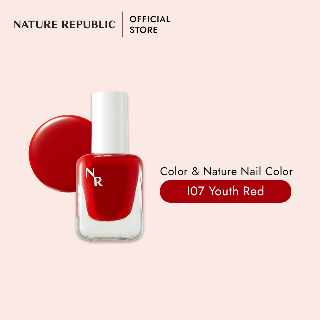 COLOR & NATURE NAIL COLOR I07 YOUTH RED | Nature Republic Philippines