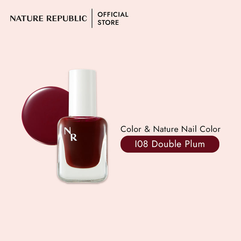 COLOR & NATURE NAIL COLOR I08 DOUBLE PLUM