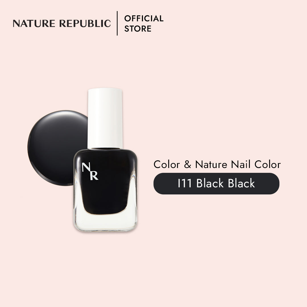 COLOR & NATURE NAIL COLOR: 05 BLACK BLACK | Nature Republic Philippines