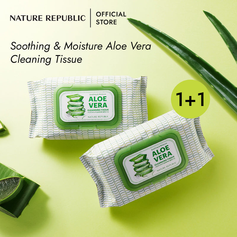 SOOTHING & MOISTURE ALOE VERA CLEANSING TISSUE [1+1]
