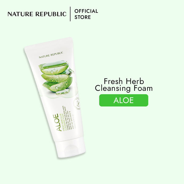 Fresh Herb Aloe Cleansing Foam - Shop Online at Nature Republic