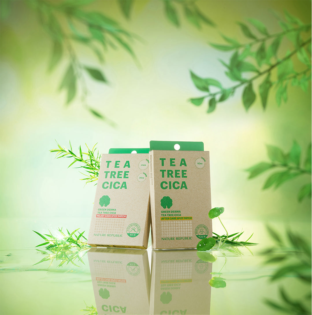 Derma Flu Tea GREEN DERMA TEA TREE CICA RELIEF CARE SPOT PATCH | Nature Republic ...