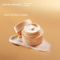 NATURE REPUBLIC SNAIL SOLUTION CREAM [BRIGHTENING & WRINKLE IMPROVEMENT]