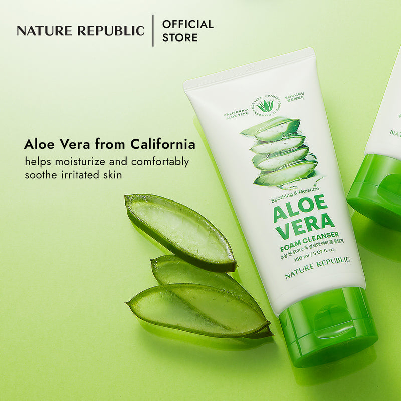 SOOTHING & MOISTURE ALOE VERA FOAM CLEANSER