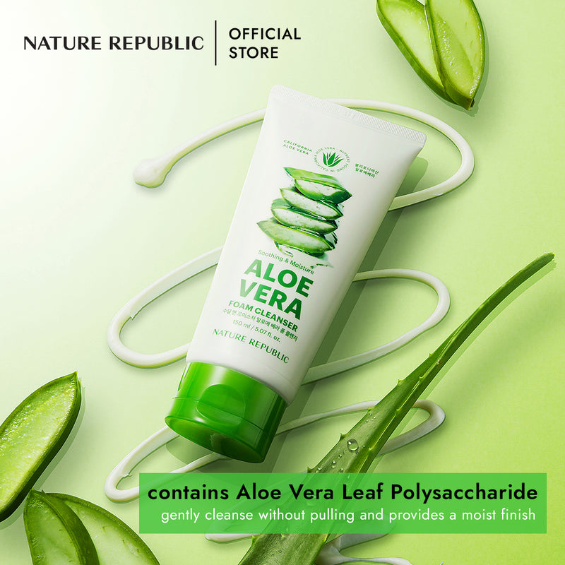 SOOTHING & MOISTURE ALOE VERA FOAM CLEANSER