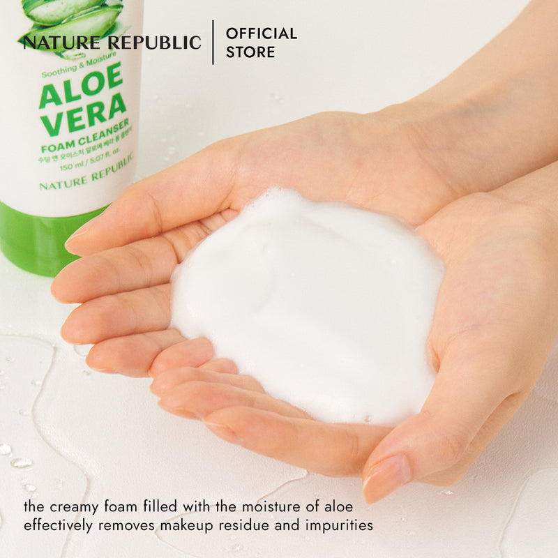 SOOTHING & MOISTURE ALOE VERA FOAM CLEANSER